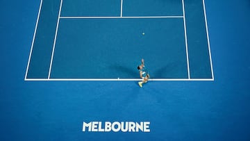 Carlos Alcaraz durante el duelo de cuartos de final del Open de Australia 2025.