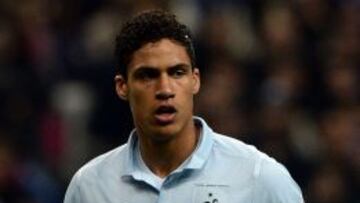 Raphael Varane durante el partido contra Georgia.