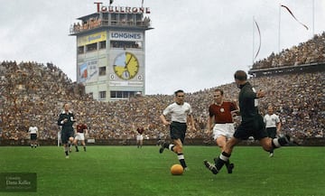 Alemania vence a la Hungría de Puskas 3-2. Un recuerdo imborrable en la historia de la fotografía.