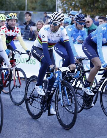 Alejandro Valverde en carrera. 