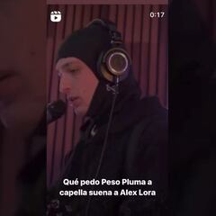 Vídeo de Peso Pluma se hace viral por cantar a capela
