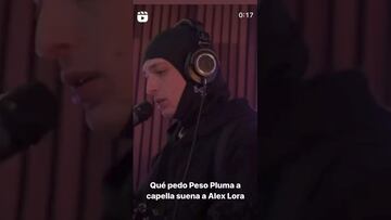 Vídeo de Peso Pluma se hace viral por cantar a capela