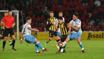 Nelson Monte, en un lance del Barakaldo - Málaga.