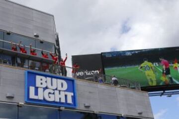 Futbol, Chile v Bolivia.
Copa America centenario 2016.
Hinchas de la seleccion chilena asisten al partido del grupo D de la Copa America Centenario contra Bolivia a disputarse en el estadio Gillette de Foxborough, Estados Unidos.
10/06/2016
Andres Pina/Photosport***********