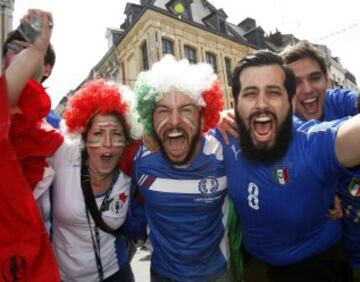 La afición italiana se prepara para enfrentarse a España