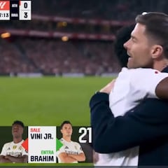 El cambio de Vinicius del que se va a hablar mucho: del insulto a coro de San Mamés a este abrazo con Xabi