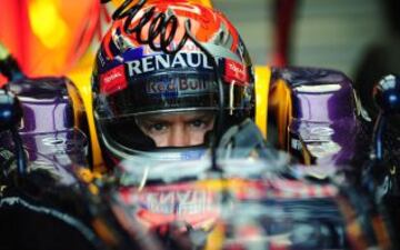 Sebastian Vettel durante los entrenamientos en el Gran Premio de Canadá de Fórmula Uno en el Circuito Gilles Villeneuve en Montreal