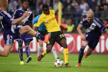 Adrián Ramos ha marcado 6 goles oficiales con la camiseta del Borussia Dortmund.