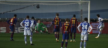 1-1. Mikel Oyarzabal marc¨® de penalti el primer gol.