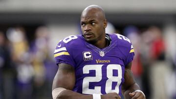 Adrian Peterson visita hoy a los New England Patriots