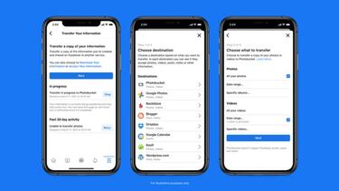 Facebook te dejará transferir tus archivos a varias plataformas