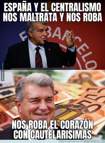 Laporta habla y los memes salen solos