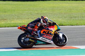 Agusto Fernández, durante la carrera de Moto2.