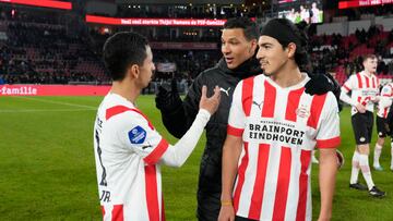 Erick Gutiérrez celebrando en la goleada de hoy con el PSV.