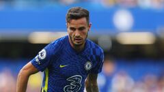 LONDON, ENGLAND - SEPTEMBER 11: Saul Niguez of Chelsea  during the Premier League match between Chelsea  and  Aston Villa at Stamford Bridge on September 11, 2021 in London, England. (Photo by Catherine Ivill/Getty Images)