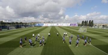 Último entrenamiento del Madrid antes de recibir al Sevilla