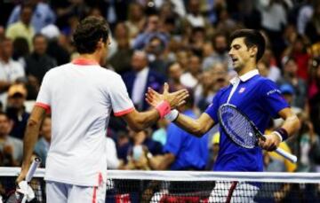 Novak Djokovic y Roger Federer.