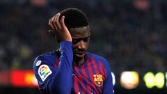 Barcelona forward Dembélé set for tests on sprained ankle