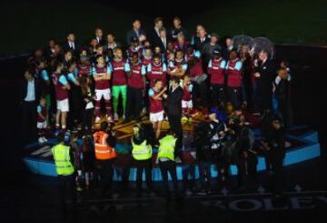 West Ham celebrations after the last game at the Boleyn Ground