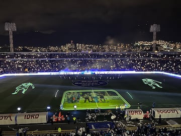 Final de ida de la Copa BetPlay entre Millonarios y Atlético Nacional en El Campín.