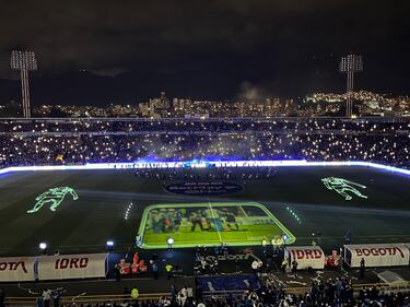 Final de ida de la Copa BetPlay entre Millonarios y Atlético Nacional en El Campín.