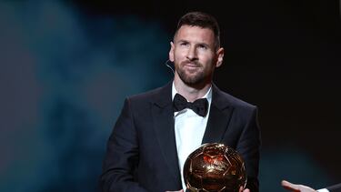Messi con el Balón de Oro.