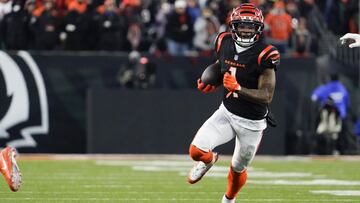 El wide receiver Ja&rsquo;Marr Chase atrap&oacute; nueve pases para 126 yardas en la victoria de los Cincinnati Bengals contra los Las Vegas Raiders en el Wild Card.