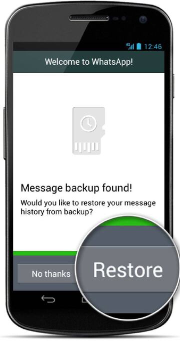 Restaurar tu backup de seguridad en un móvil nuevo.