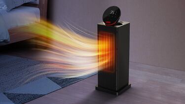 Este calefactor cerámico de bajo consumo es pequeño y silencioso