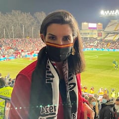 Rocío Monasterio reaparece en el estadio del Rayo Vallecano