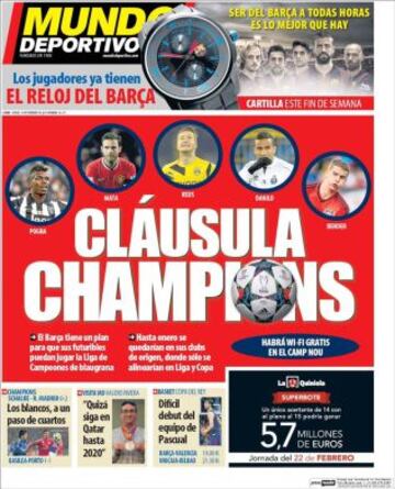 Portadas de la prensa deportiva