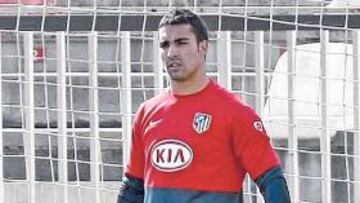 Asenjo, en un entrenamiento.