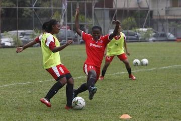 Deportivo Independiente Medellín se prepara para el partido de ida de la final de la Liga Águila Femenina ante América de Cali.