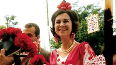 De la Reina Sofía a Carmen Martínez-Bordiú, los grandes personajes que disfrutaron de la Feria de Abril vestidas de flamencas