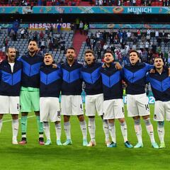 Luis Enrique-Mancini, pelea por el balón en semifinales de la Euro
