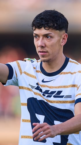 Jorge Ruvalcaba of Pumas during the 12th round match between Pumas UNAM and Monterrey as part of the Liga BBVA MX, Torneo Clausura 2025 at Olimpico Universitario Stadium, on March 16, 2025 in Mexico City, Mexico.