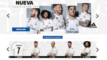 Ni rastro de Cristiano Ronaldo en la camiseta 2018-19 del Madrid