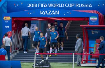 España se prepara para su partido ante Irán