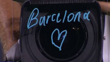 Bonito gesto de Kyrgios que dedic車 la victoria a Barcelona