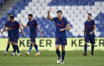 Marcos Llorente celebrando su gol, el segundo para el Atl¨¦tico de Madrid