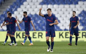 Marcos Llorente celebrando su gol, el segundo para el Atlético de Madrid 