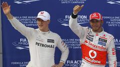 Michael Schumacher y Lewis Hamilton.