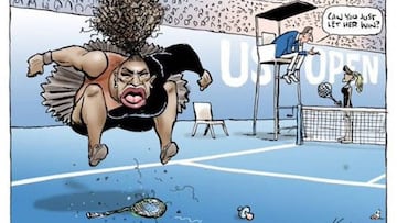 Una caricatura sobre Serena Williams desata la polémica por "racista y sexista"