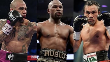 Los boxeadores Floyd Mayweather, Juan Manuel Márquez y Miguel Cotto ingresarán al salón de la fama del boxeo en Canastota, Nueva York.