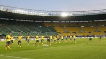 El Villarreal entrenó en el estadio del partido.