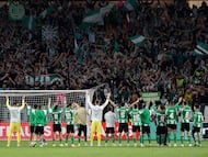 El Betis celebra el pase en la anterior ronda.