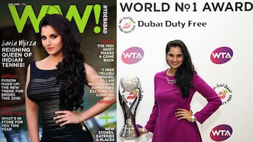 Sania Mirza, n&uacute;mero 1 en dobles y en las revistas de la India.