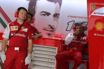 Miembros de la escudería de Ferrari. 
