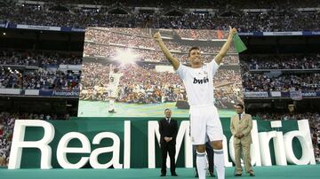 Cristiano Ronaldo en el estadio Santiago Bernabéu.