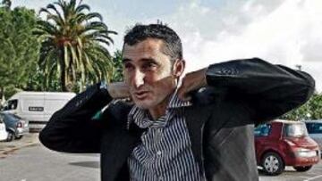 <b>ANTES DE LLORAR. </b>Ernesto Valverde llegó así a su última conferencia de prensa como técnico del club.